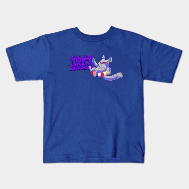 Chillin like a Chinchilla Kids T-Shirt by DillanMurillo